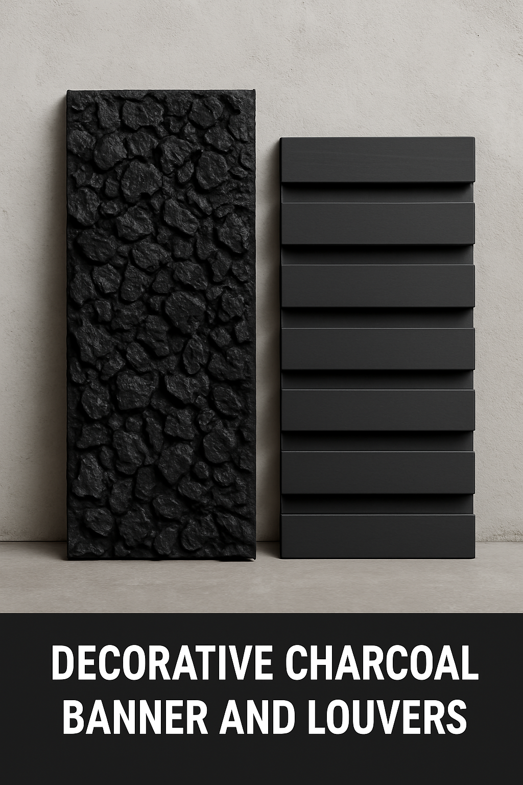 Charcoal Panel and Louvers